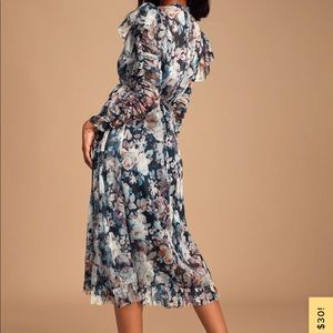 NWT • KOURT • Kai Blue Floral Midi Dress